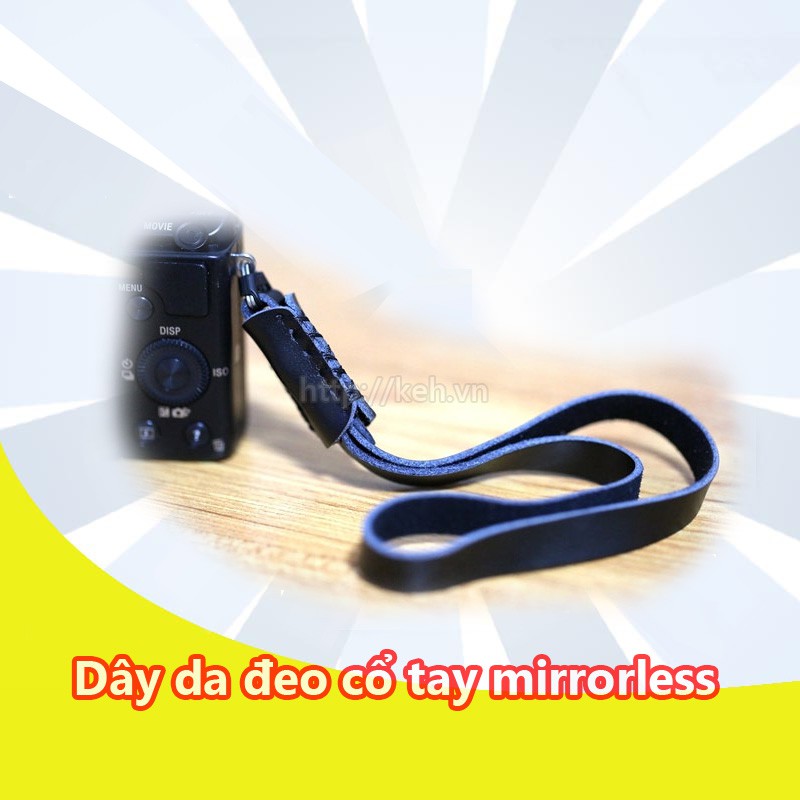 Dây da đeo cổ tay cho máy ảnh mirrorless