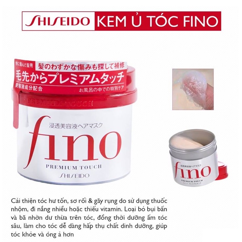 Kem Ủ Tóc FINO Premium Touch Tóc Suôn Mượt 230g