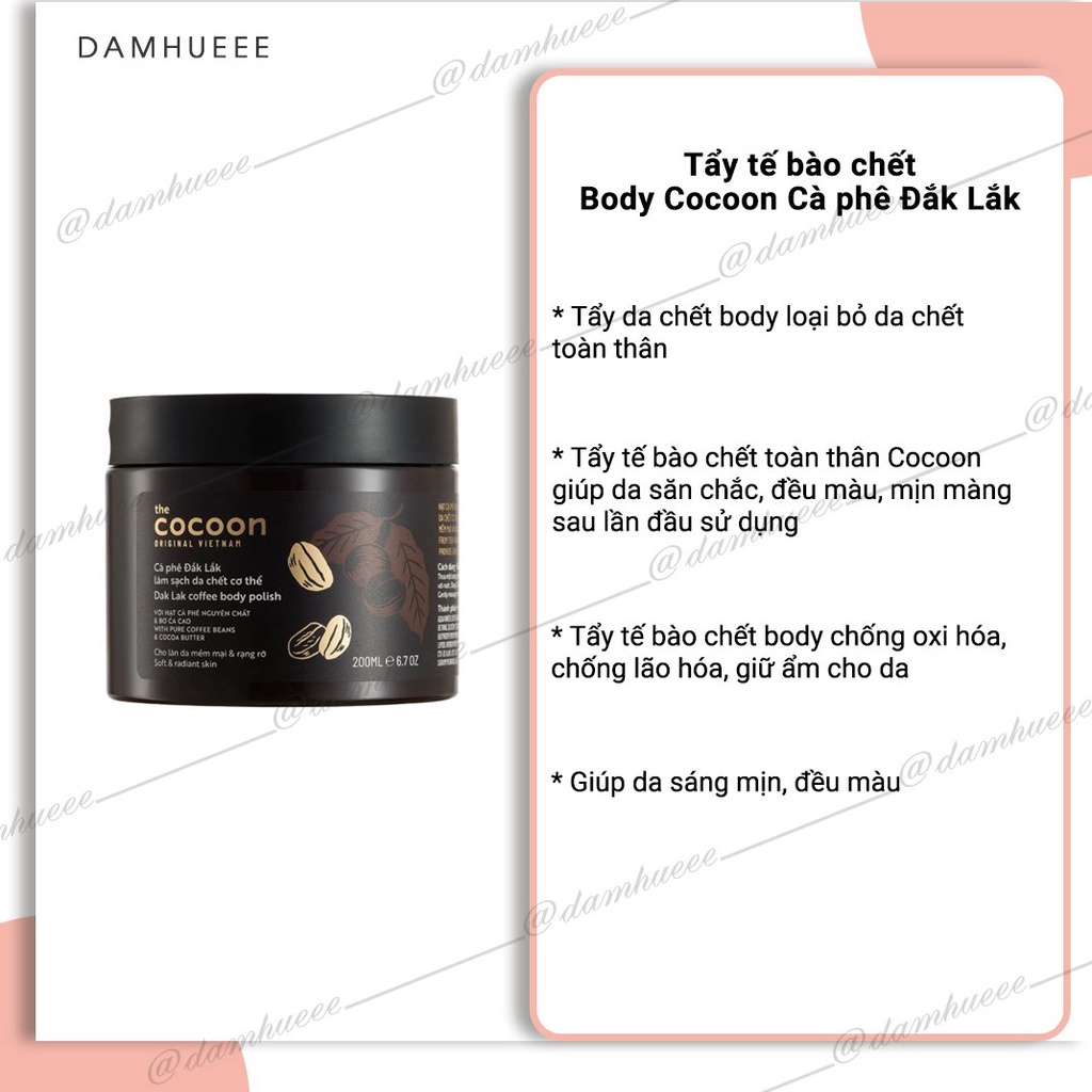 Tẩy da chết Body cà phê Cocon 200ml