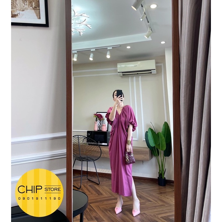 VÁY SUÔNG TAY XẾP PHỒNG CÁNH DƠI CỰC SANG LẠ MẮT (ảnh thật)