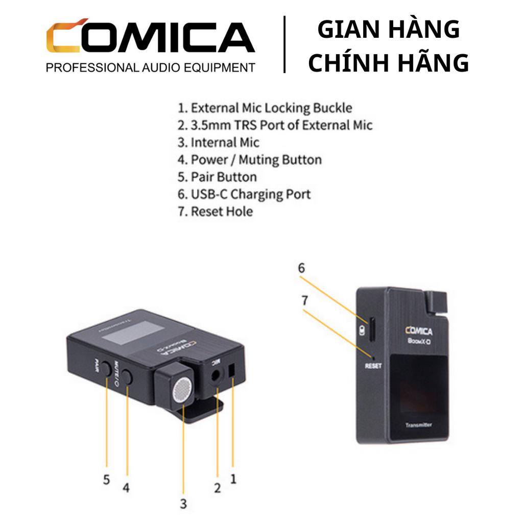 COMICA BOOMX-D D1 / D2 - Mic Thu Âm Không Dây Cho Điện Thoại & Máy Ảnh - Hàng Chính Hãng / Bảo Hành 12 Tháng
