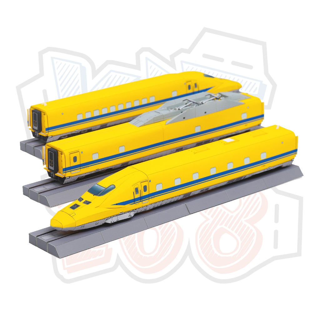 Mô hình giấy xe điện ngầm Class 923 Doctor Yellow