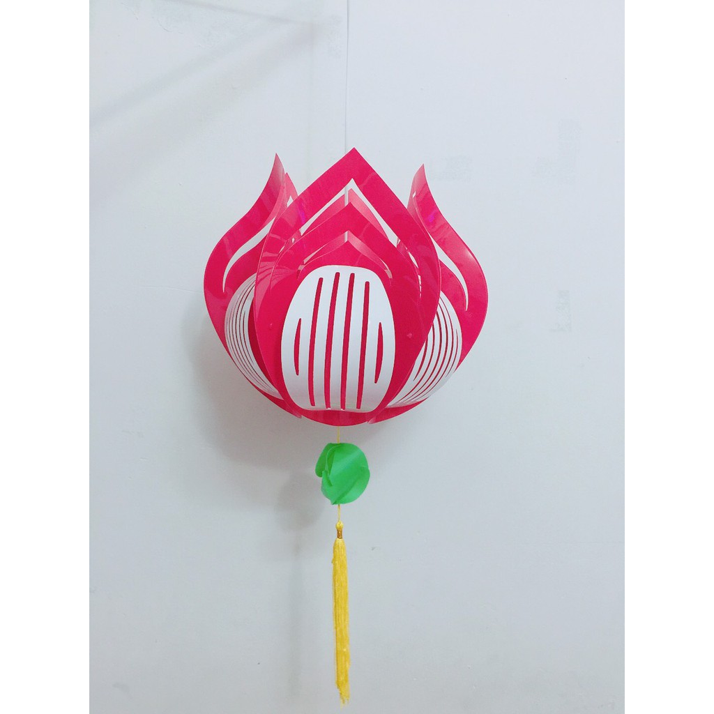 Đèn Lồng Nhựa Hoa Sen xuyên sáng trang trí quán cafe, sân vườn, chùa chiền, đường phố...