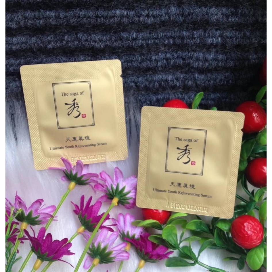 Gói sample tinh chất tái sinh làm trắng và trẻ hóa da The Saga of Xiu Ultimate Youth Rejuvenating Serum