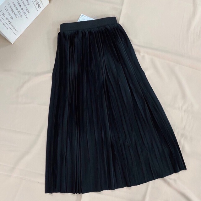 HT- BÁN SỈ CHÂN VÁY XẾP LY ĐEN DÁNG DÀI CHO NỮ | BigBuy360 - bigbuy360.vn