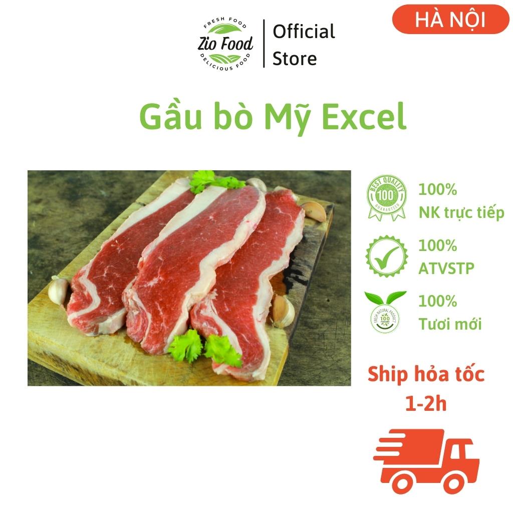 Hoàng MaiGầu Bò Mỹ Excel đông lạnh nhập khẩu nướng lẩu khay 500g Zio Food thumbnail