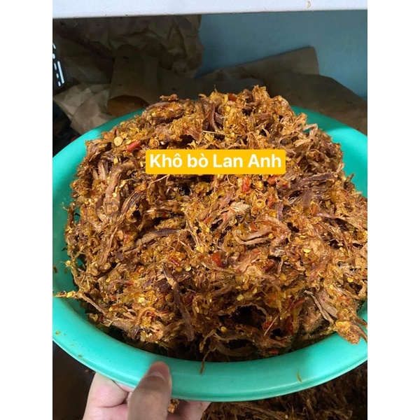   Túi Zip  500gram khô bò Quảng Ngãi Lan Anh 100% thịt bò cỏ cùng gia vị quê ngon sạch chất lượng 