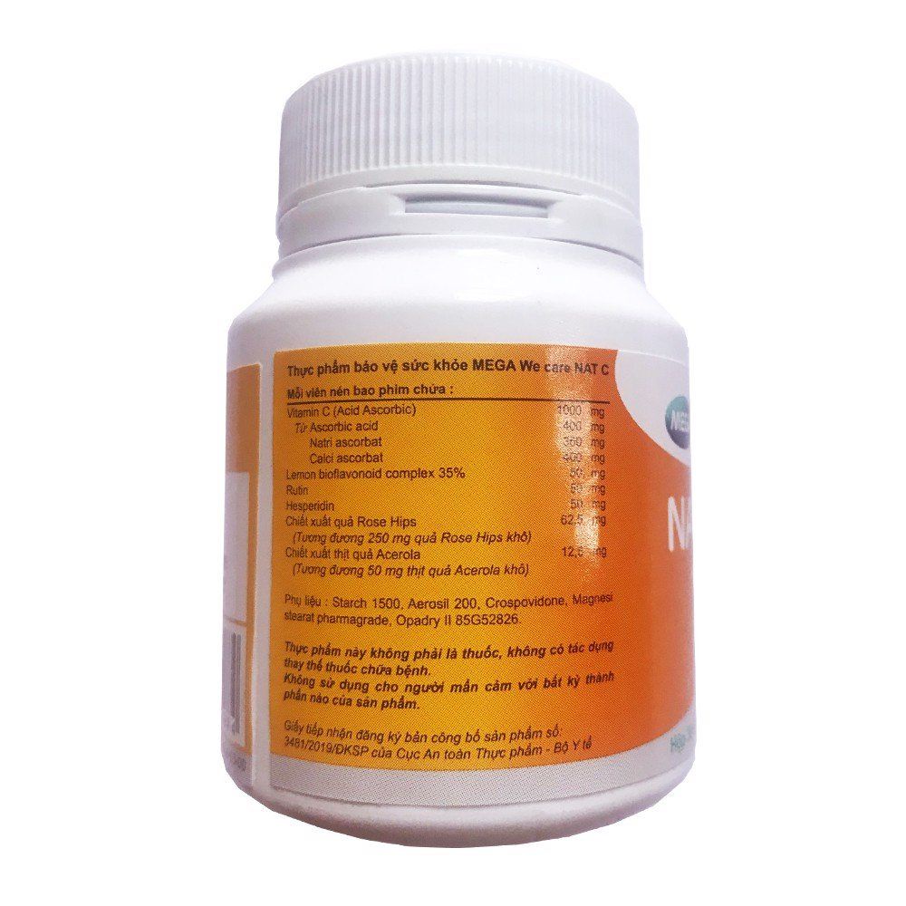 Nat c 1000 - bổ sung vitamin c tăng sức đề kháng -  lọ 30 viên - ảnh sản phẩm 3