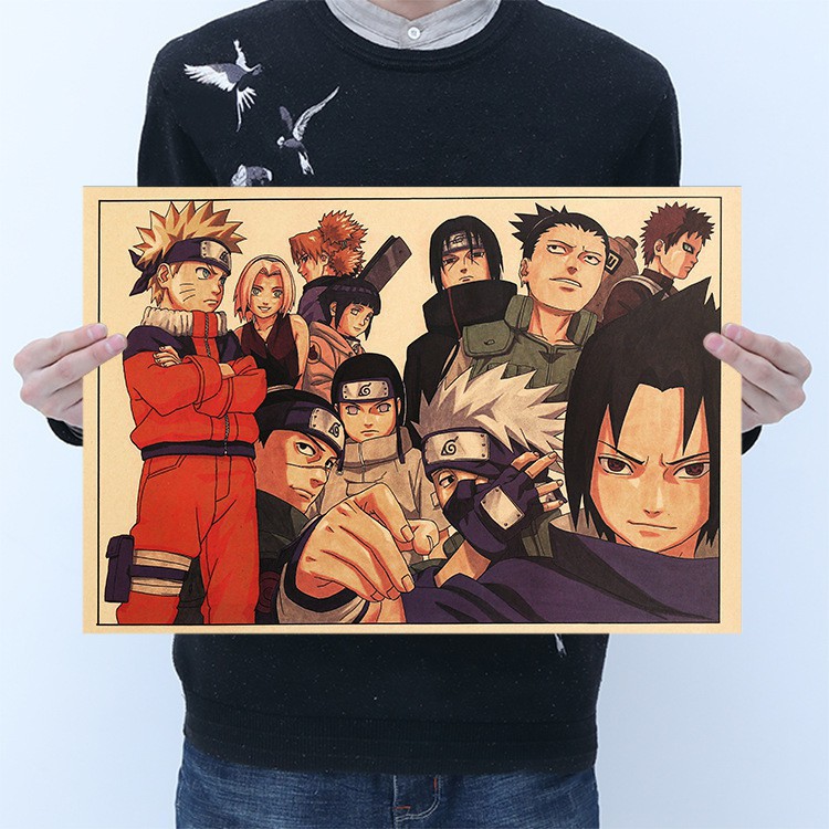 Poster Phim Anime Naruto Cao Cấp Phong Cách Cổ Điển