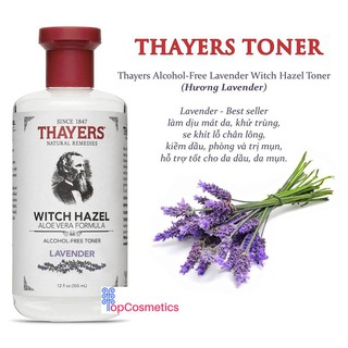 Nước Hoa Hồng Không Cồn Thayers Hoa Oải Hương Thayers Witch Hazel Lavender Free Alcohol Toner 355ml