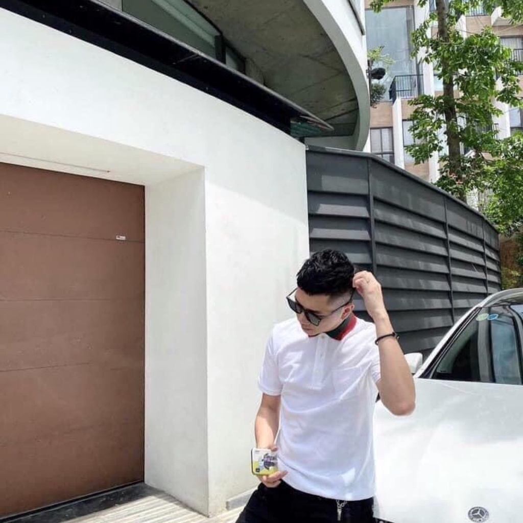 Áo Polo Nam Gucci Cổ Pha Vạch Xanh Đỏ Phối Túi Ngực Sang Trọng | BigBuy360 - bigbuy360.vn