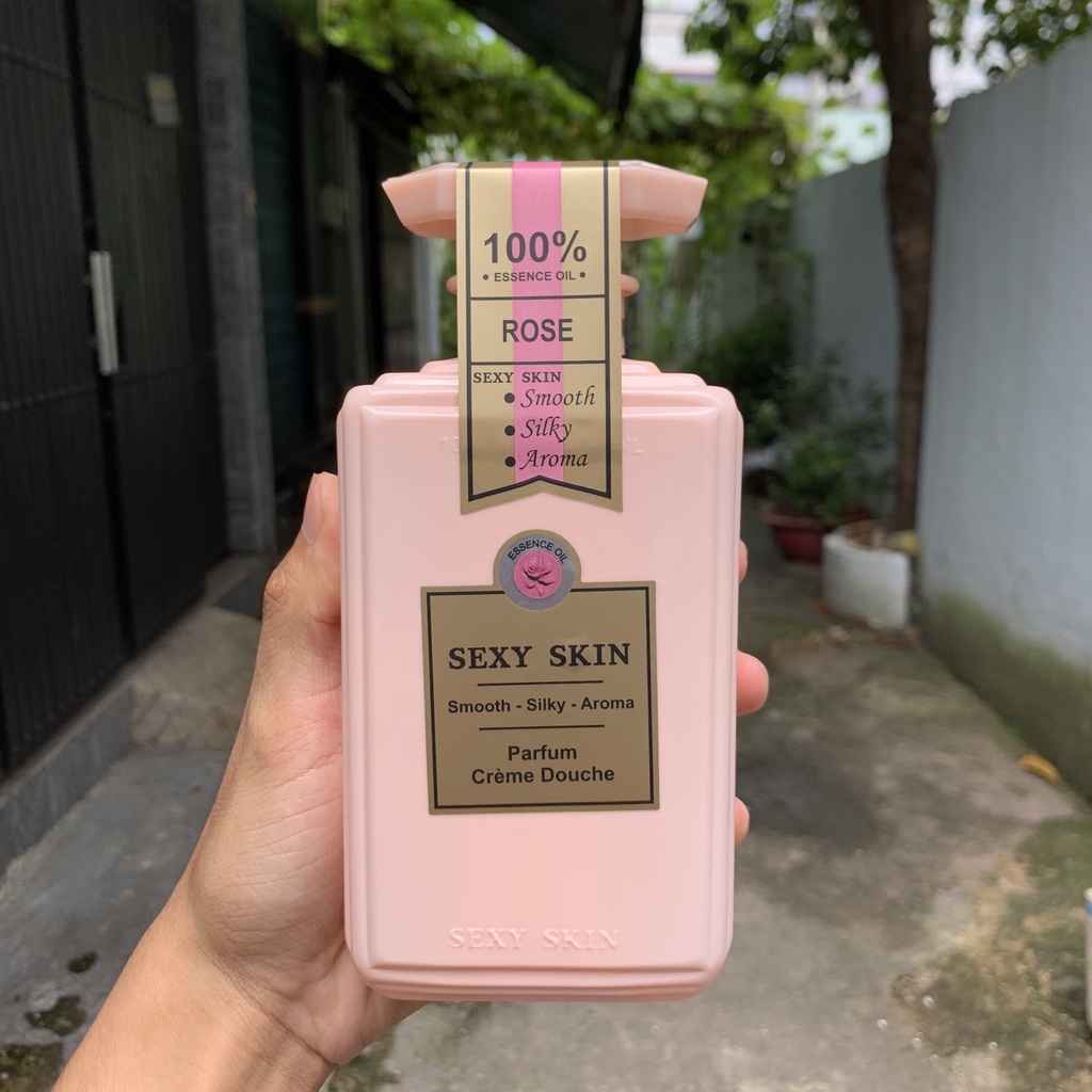 Sữa tắm hương nước hoa Sexy Skin Pháp 600ml, sữa tắm nước hoa quyến rũ thơm lâu