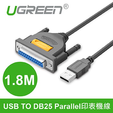 Cáp Máy in USB to DB25 Prallel Printer Cao Cấp Ugreen 20224 Chính Hãng dài 1.8m