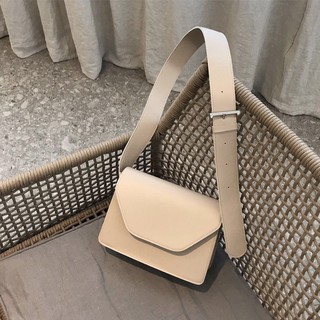 Túi da trơn đeo chéo đơn giản Vintage - Kèm 2 ảnh thật