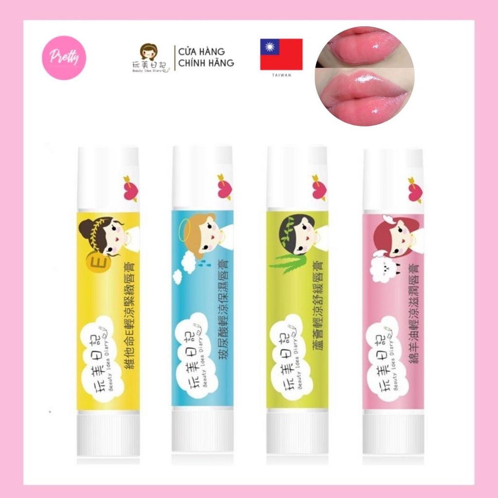 Son dưỡng môi không màu tinh chất tràm trà chính hãng Đài Loan Beauty Idea Diary