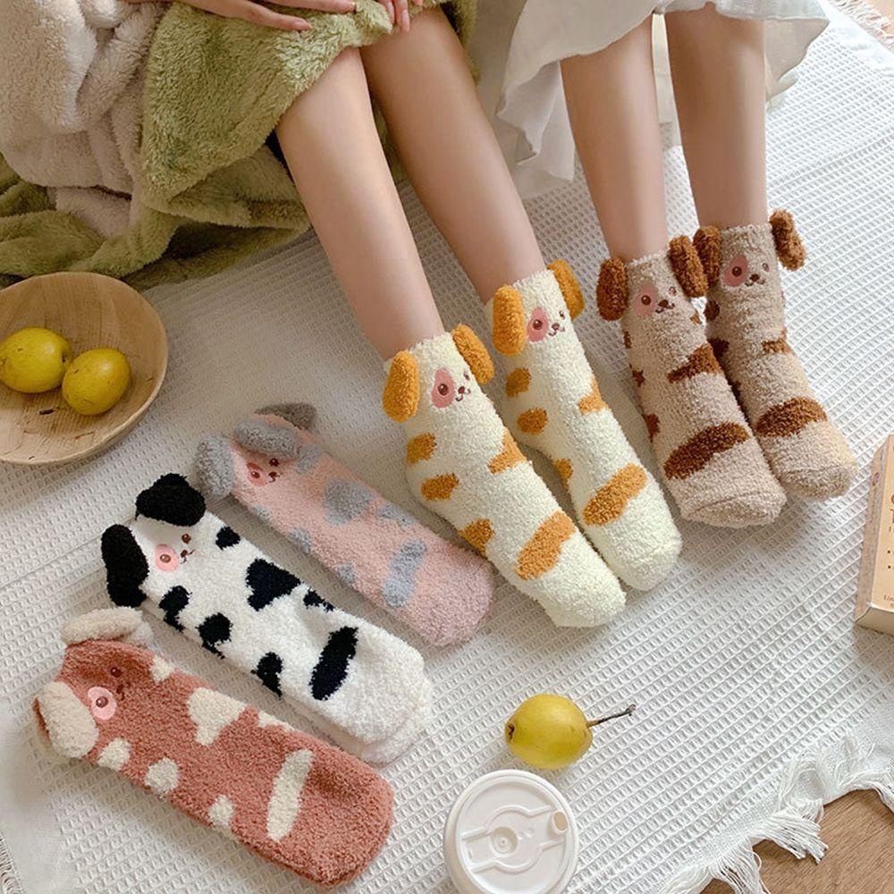 Vớ Cotton San Hô Mềm Mại Dày Dặn Ấm Áp Cho Thú Cưng