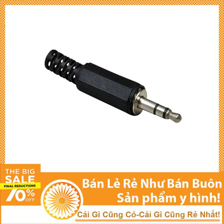 Jack Audio 3.5mm Đực Nhựa Đen