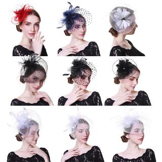 Kẹp tóc lưới lông phong cách hoàng gia