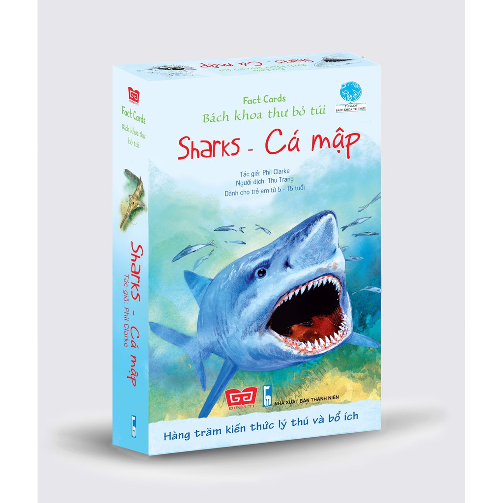 SÁCH : Fact cards - Bách khoa thư bỏ túi - Sharks - Cá mập