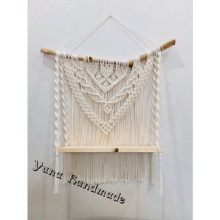 Kệ macrame treo tường vintage
