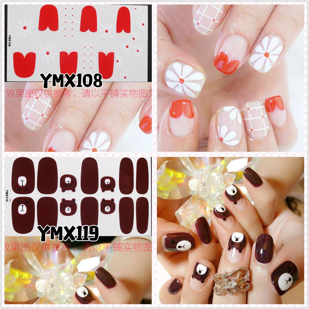 Nhãn dán trang trí móng thủ công họa tiết đa dạng 3D YMX092-143
