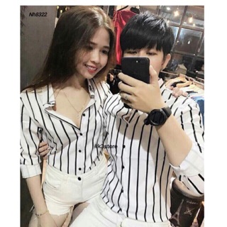 Áo sơmi cặp nam nữ cao cấp phong cách hàn quốc 110