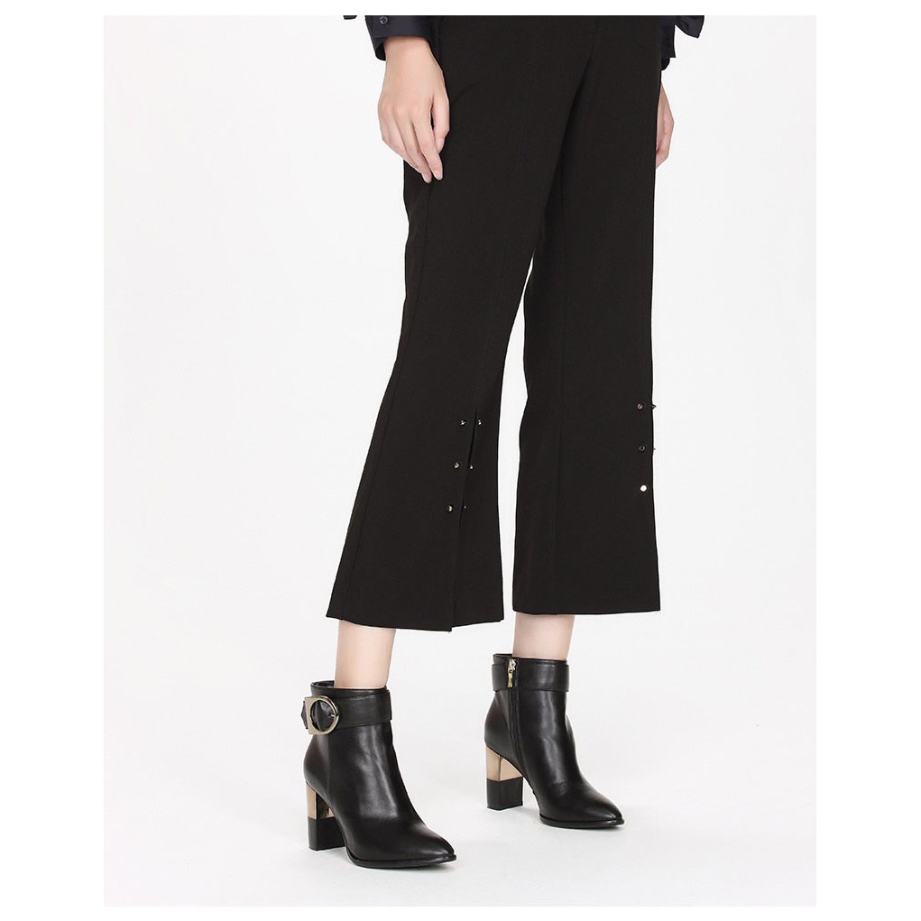 Bốt Daphne da trơn mịn gót 8cm (size 36-230)