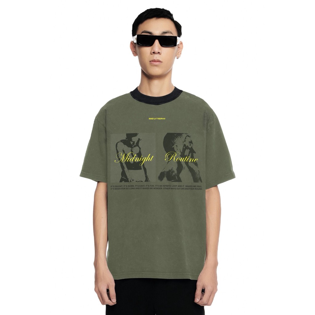 Áo thun nam ngắn tay Beuter MR Olive T-Shirt màu olive