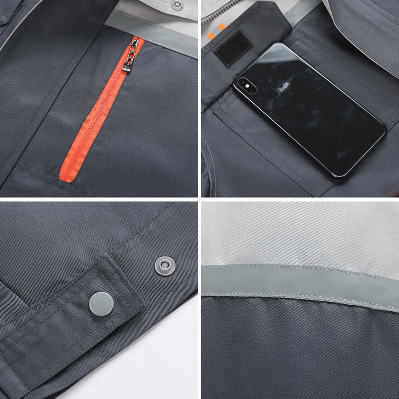 Set quần áo bảo hộ lao động chất liệu dày dặn chống mòn thời trang xuân thu cho nam nữ