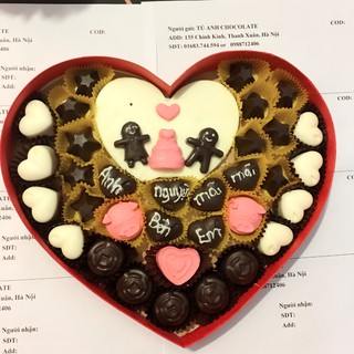 Socola valentine khắc chữ theo yêu cầu