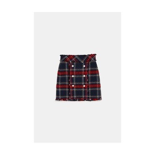 CHÂN VÁY TWEED KẺ ĐỎ ZARA