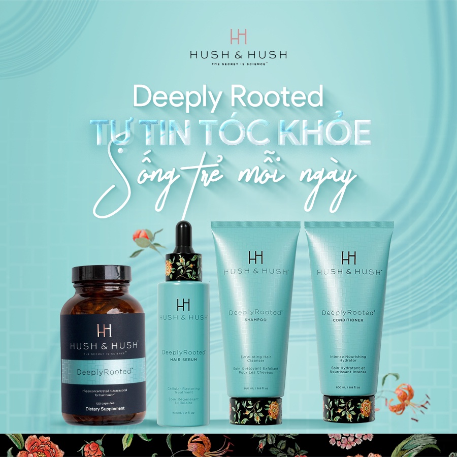 ☘️Bộ dầu gội, dầu xả, serum dưỡng tóc hoàn hảo nhất DeeplyRooted Hush and Hush - Hami Beauty VN