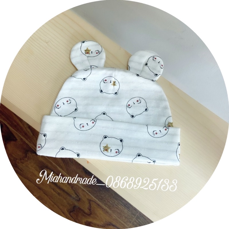 Mũ Tai Gấu Cho Bé Trai Gái Rẻ Đẹp Chất Cotton Mềm Mịn