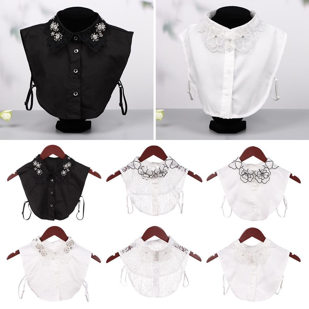 Cổ Áo Rời Cổ Bẻ Giả Ren Hoa Phong Cách Vintage Dành Cho Nữ