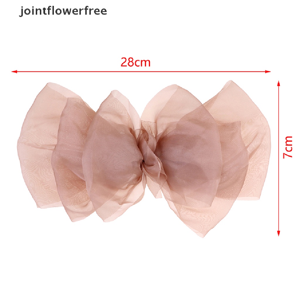 Kẹp Tóc Nơ Vải Chiffon Cỡ Lớn Thời Trang Cho Nữ