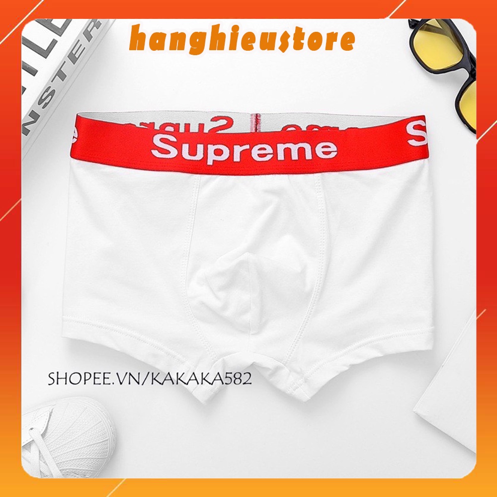 Quần lót nam sịp đùi boxer Supreme cotton đẹp thời trang cao cấp cạp cao