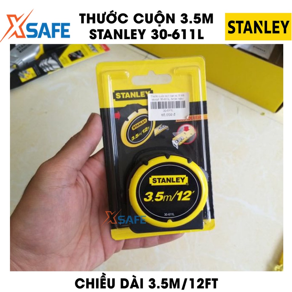 Thước cuộn STANLEY lưỡi thép dẻo Thước cuộn cầm tay vỏ nhựa ABS bọc cao su bền bỉ, dòng thước cuộn thế hệ mới