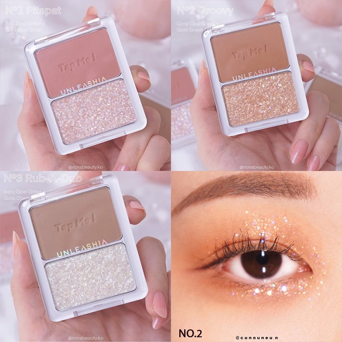 Phấn Mắt Kim Tuyến - UNLEASHIA TAP ME PALETTE DUO