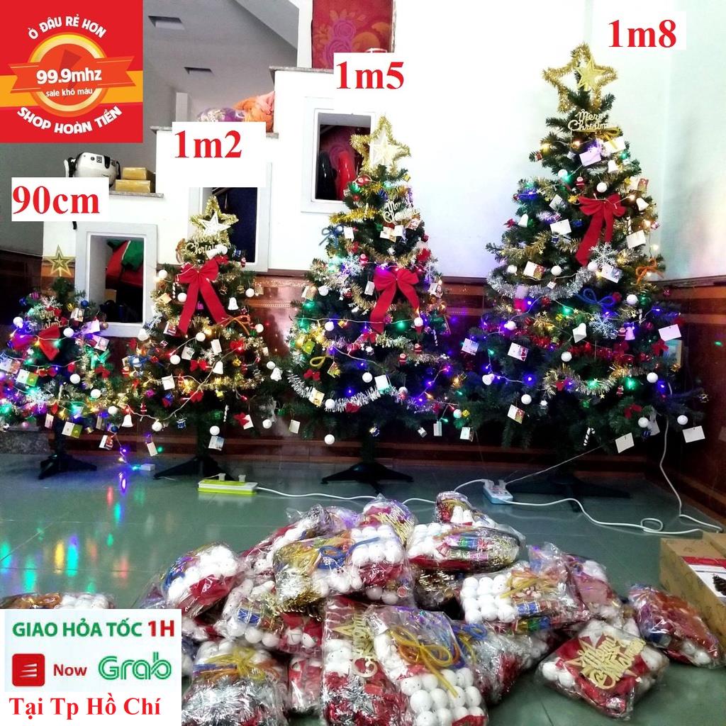 Cây Thông Noel Mini 90cm Đủ Phụ Kiện Trang Trí Noel Giáng Sinh - Cây Thông Mini Để Bàn Có Đèn Full Phụ Kiện