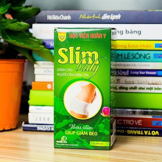 [GIẢM CÂN AN TOÀN] Viên uống giảm cân Slim Body Học Viện Quân Y 100 viên dành cho người có cơ địa khó giảm