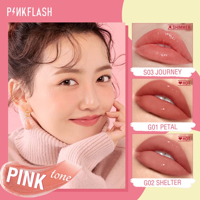 Son Bóng Pinkflash Dưỡng Ẩm Cho Đôi Môi Căng Mọng 1 piece 30g