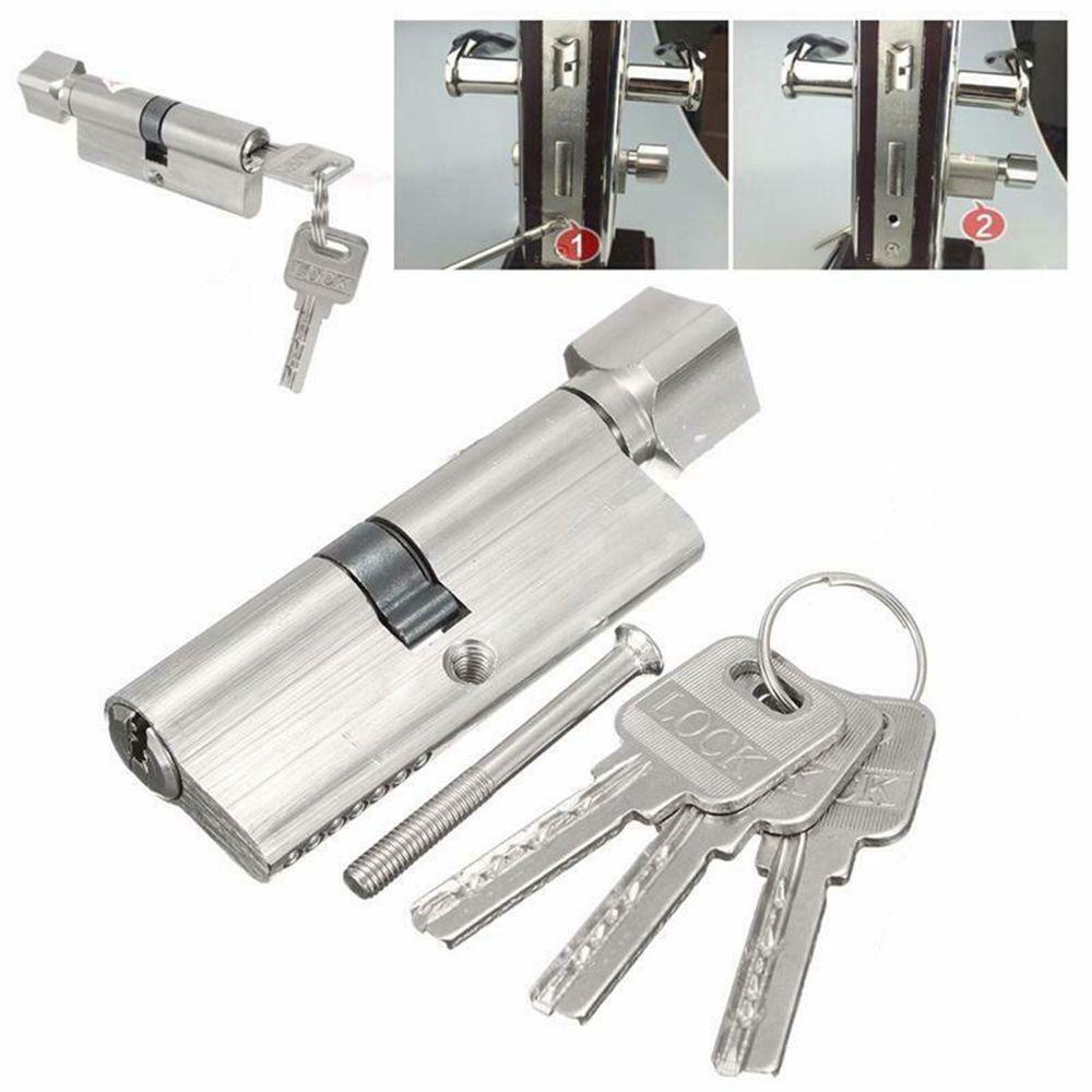 Ổ Khóa Chống Trộm Bằng Hợp Kim Nhôm Hình Trụ 70mm Kèm 3 Chìa Khóa