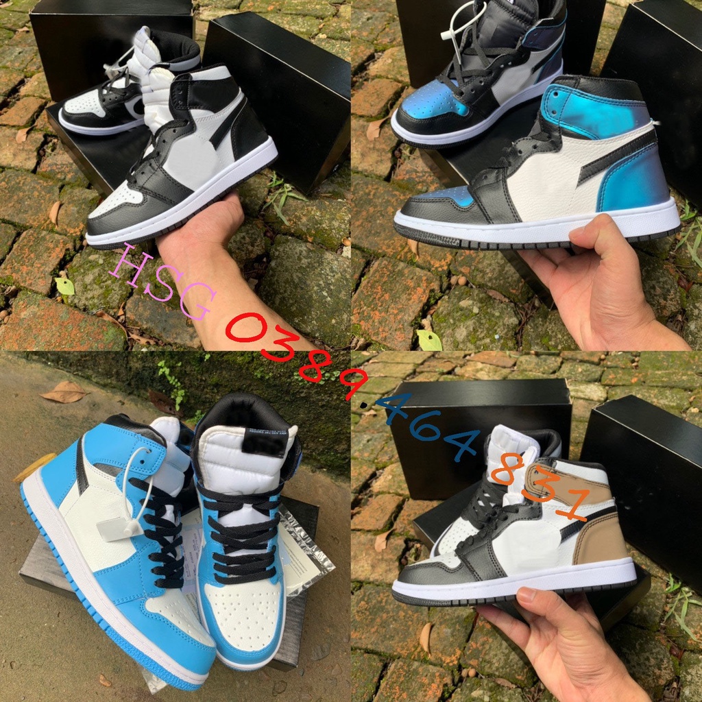 [Freeship+Box+Bill] Giày thể thao 𝐉 High University Blue, giày sneaker 𝐉 xanh nhạt cao nam nữ