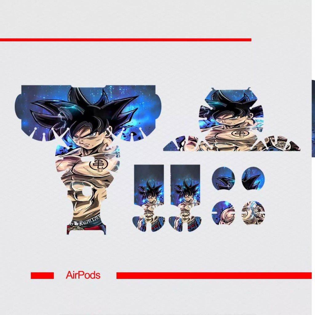 Miếng dán skin AirPods in hình thiết kế - Goku Vô Cực Mã: 7vnr033