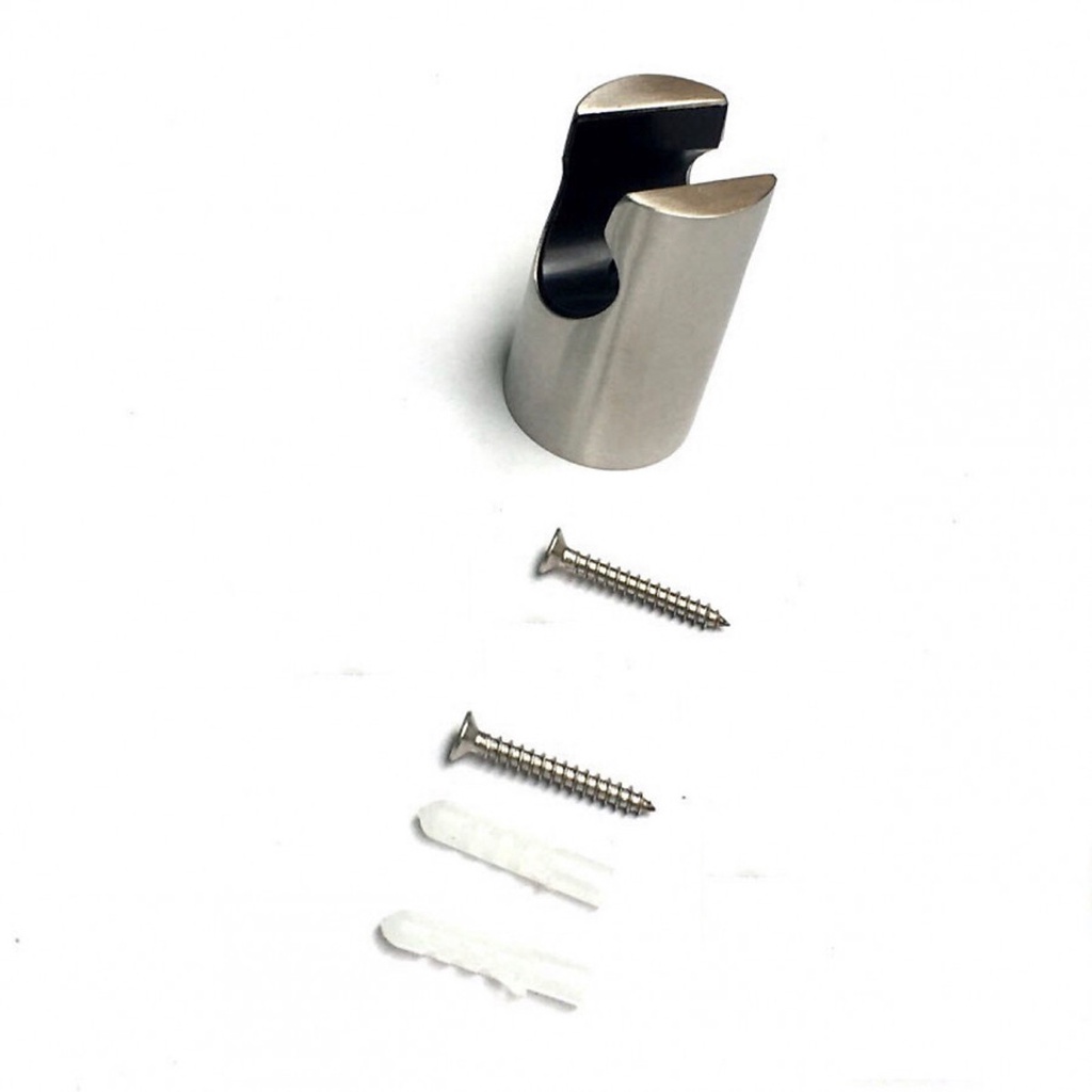 Gác cài, giá đỡ inox Tròn dài cho đầu vòi xịt vệ sinh, nhà tắm khoan vít tiện dụng, chắc chắn