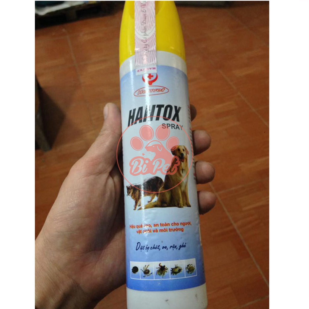 Xịt Hantox Spray diệt bọ chét ve chấy rận ghẻ chó mèo 300ml - diệt các loại bọ trên gia súc gia cầm