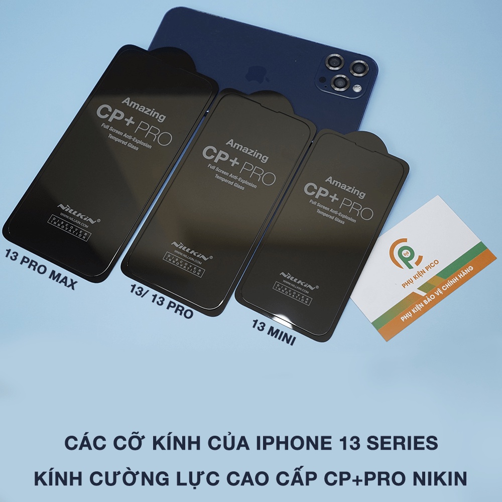 Kính cường lực iPhone 13 Pro Max / Iphone 12 Mini / 11 Pro Max full màn hình chính hãng Nillkin viền đen siêu mỏng