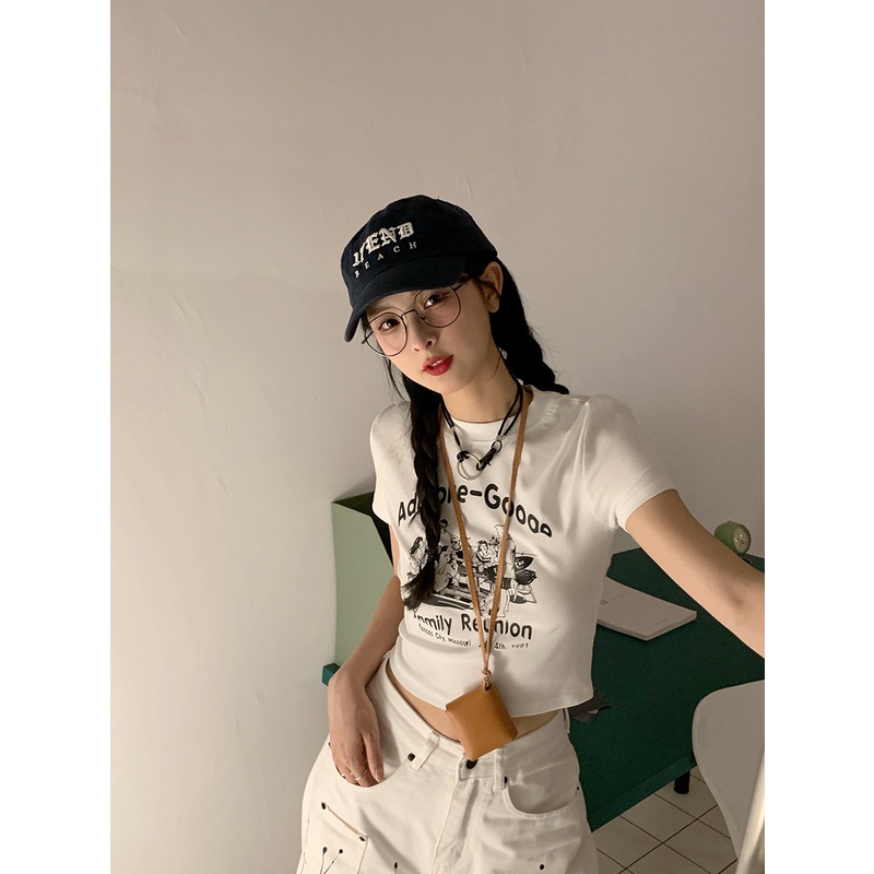  Áo thun ngắn tay thời trang đường phố phong cách Mỹ cá tính cho nữ | BigBuy360 - bigbuy360.vn