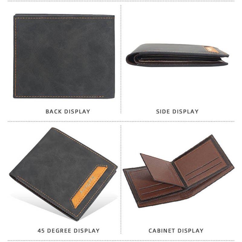 Ví ngắn BAELLERRY phong cách vintage dành cho nam
