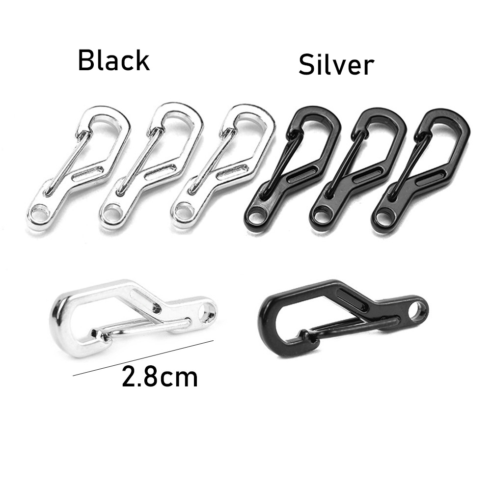 LETTER 4/8pcs MIni Aluminum Alloy Hang Buckle Survival EDC Gear Safety Travel Tools Outdoor Hook D Carabiner